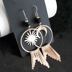 Celestial Sun and Moon Earrings